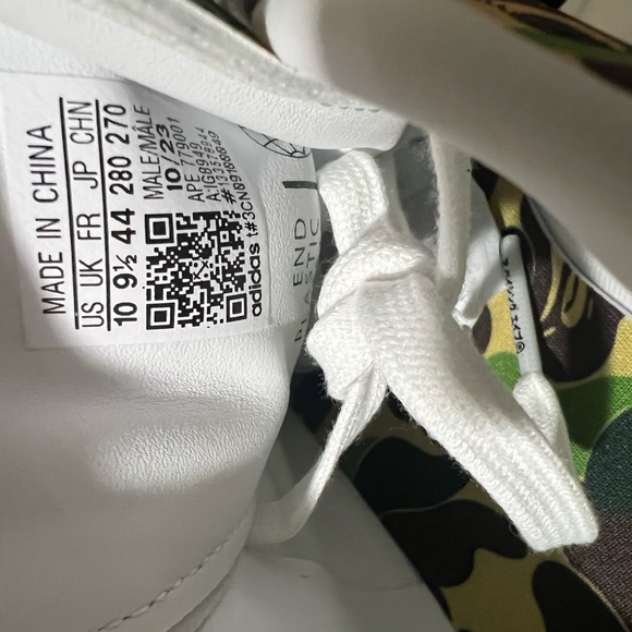 Bape x Adidas sneakers Size: 10M 10/10 $220 - Picture 7 of 7
